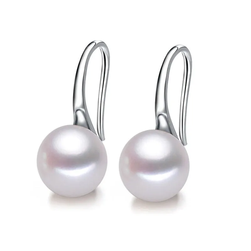 Fashion Pearl Earrings Natural Freshwater Pearl Spoon Earrings