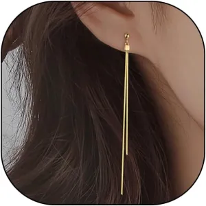 Fashion Silver Tassel Chain Dangle Earrings for Women Long Gold Chain Drop Dangly Earrings Minimalist Link Dangling Earrings Birthday Gifts for Her
