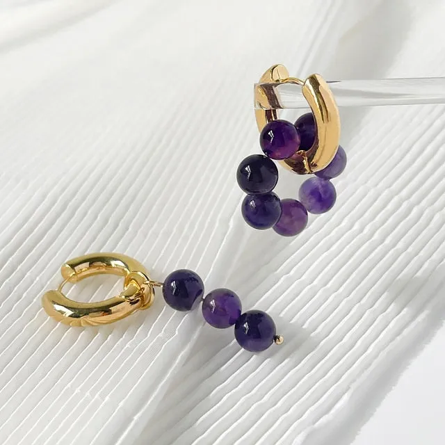 FashionSierra - Asymmetric Natural Freshwater Pearl Hanging Earrings