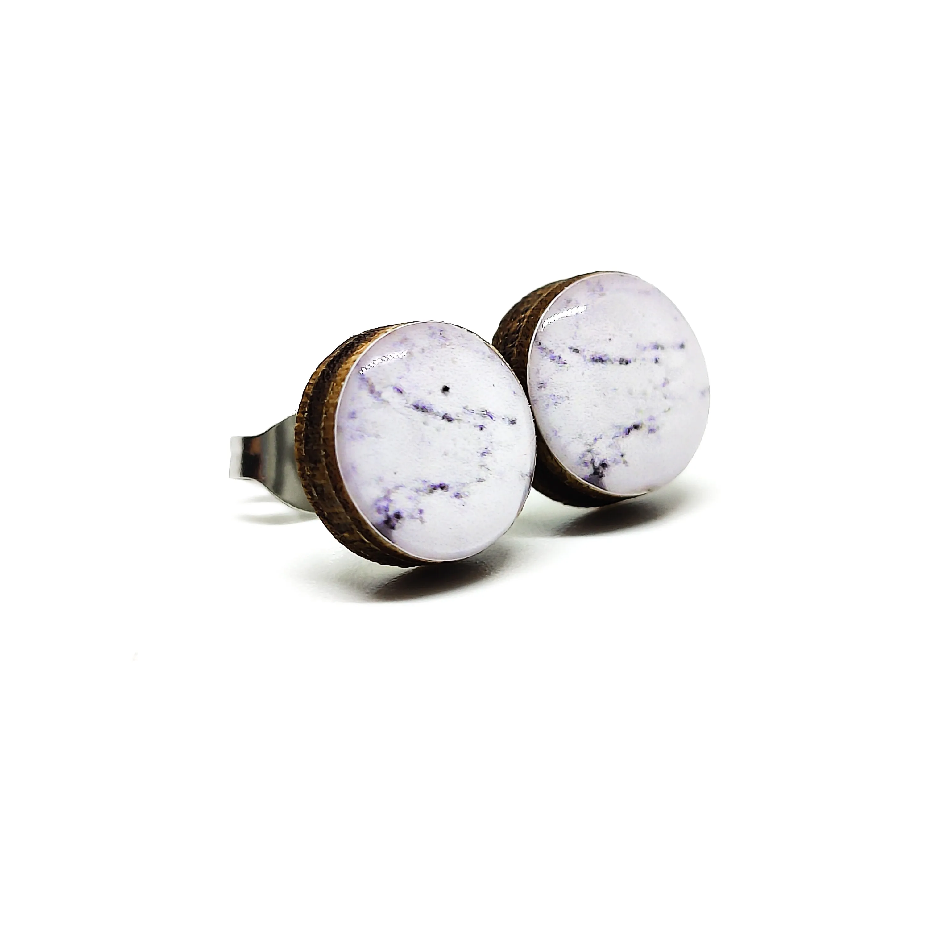 Faux Howlite Stud Earrings by Candi Cove Designs