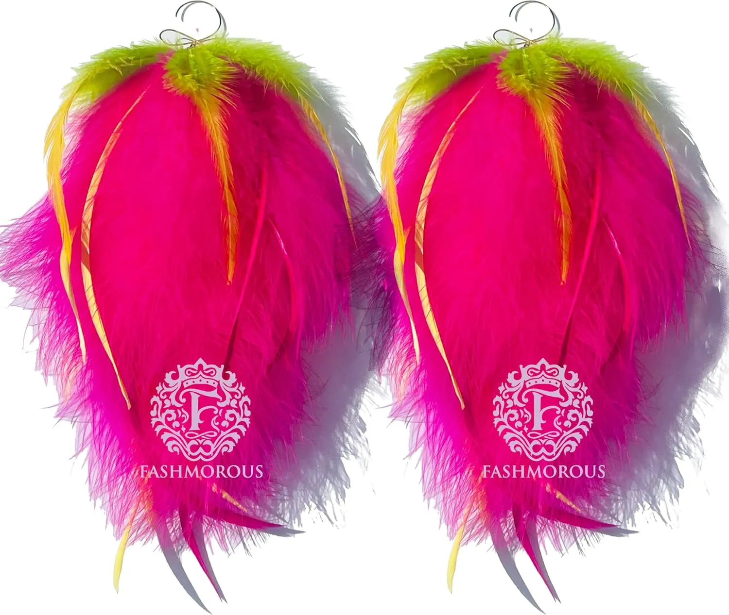 Feather Earrings for Women Pink Long Feather Earrings for Women Boho Feather Earrings for Women Dangling