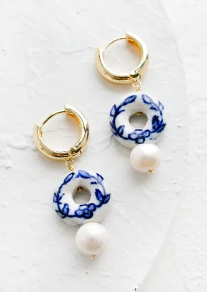Flow Blue Pearl Earrings