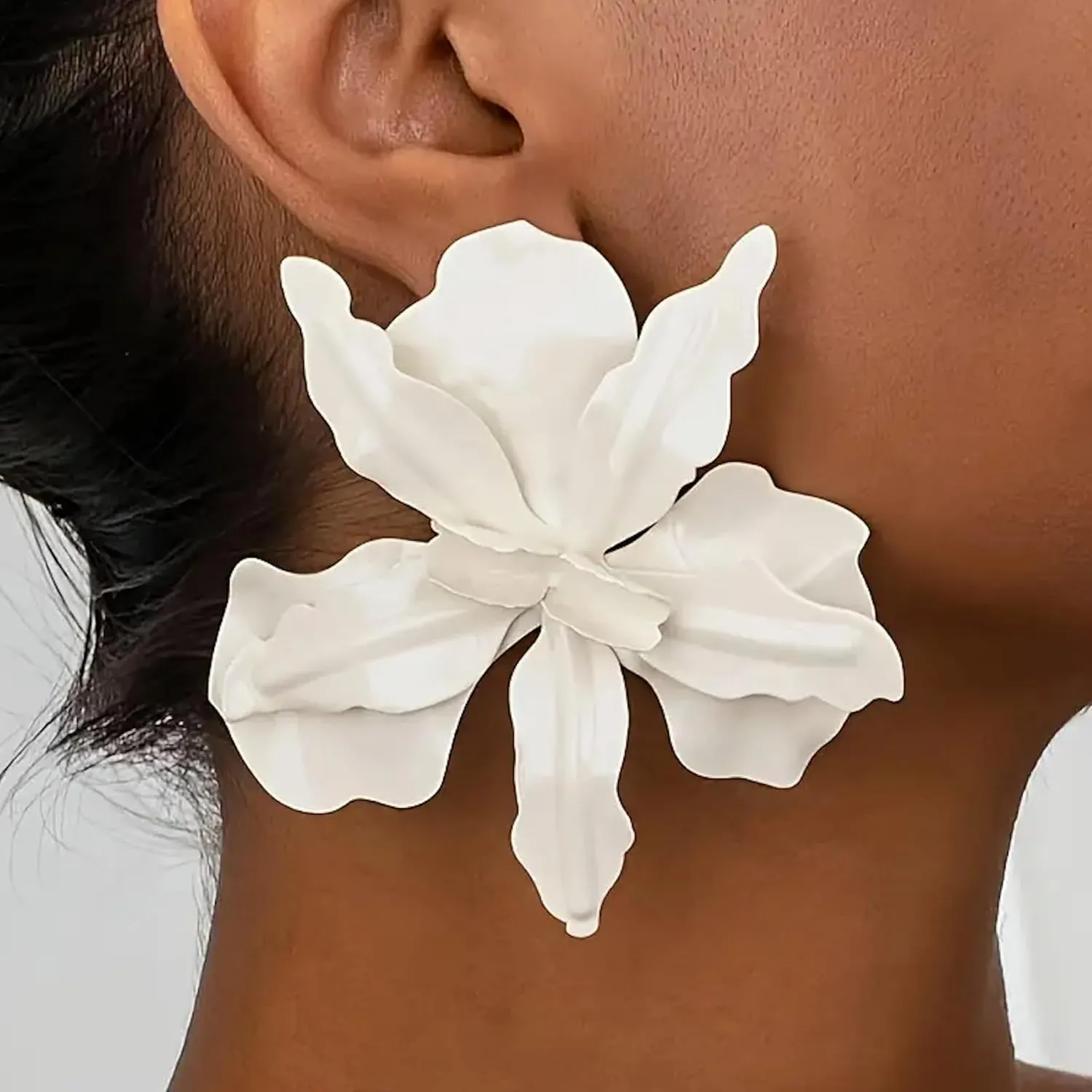 Flower Earrings for Women Large Floral Statement Jewelry Elegant 3D Floral Gift Accessories for Women