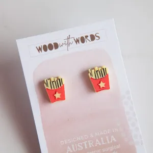 French Fries Acrylic Stud Earrings