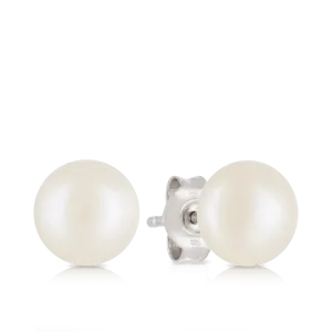 Freshwater Pearl Stud Earrings set in Sterling Silver