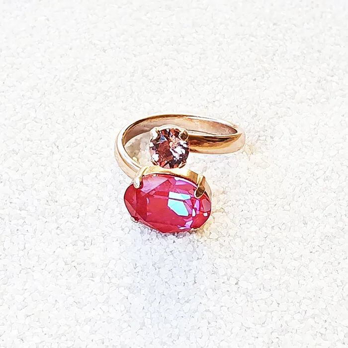 Frida Pink Swarovski Ring.