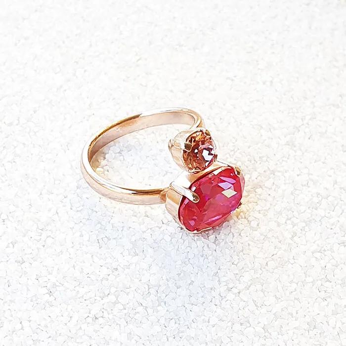 Frida Pink Swarovski Ring.