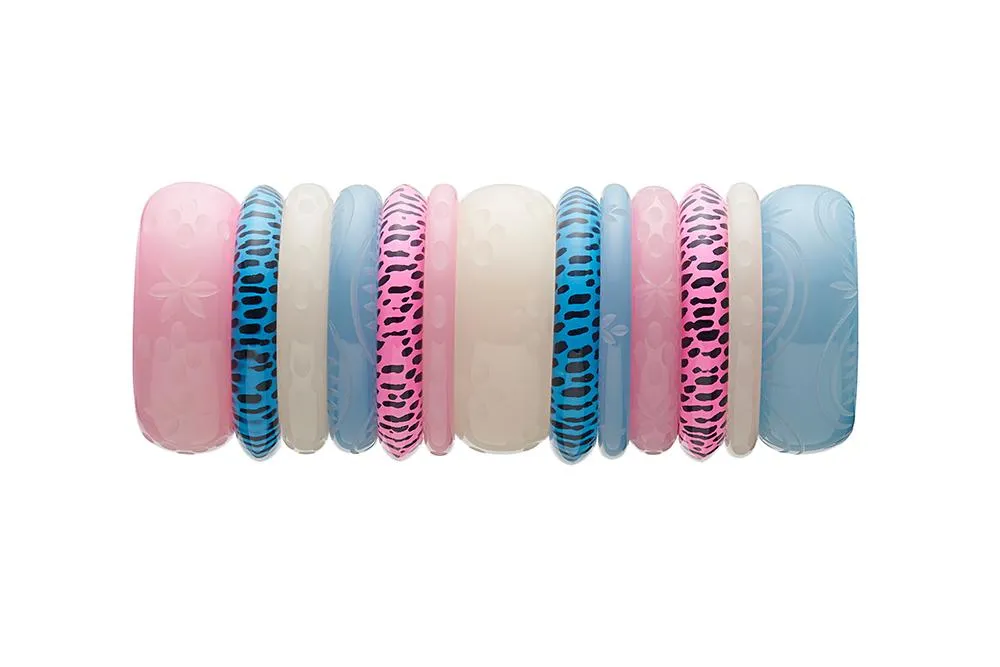 Frosty Fakelite Hoop Earrings