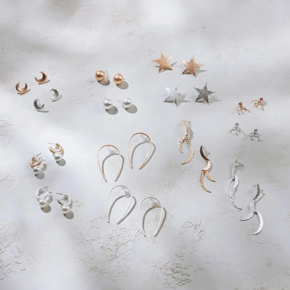Full Moon Stud Earrings