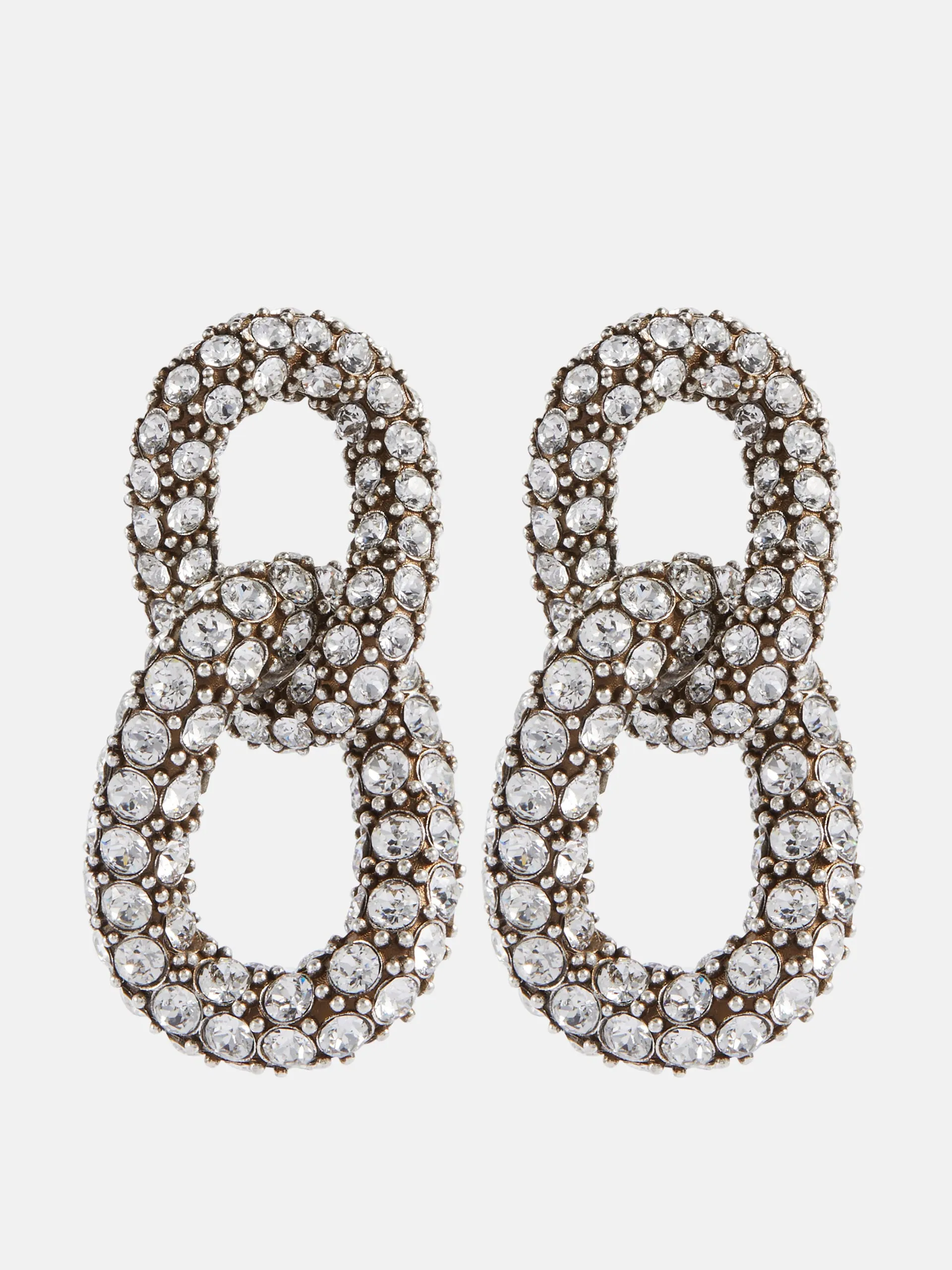 Funky crystal-embellished earrings