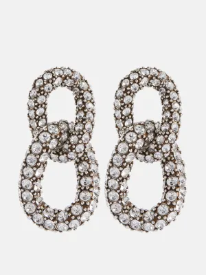 Funky crystal-embellished earrings