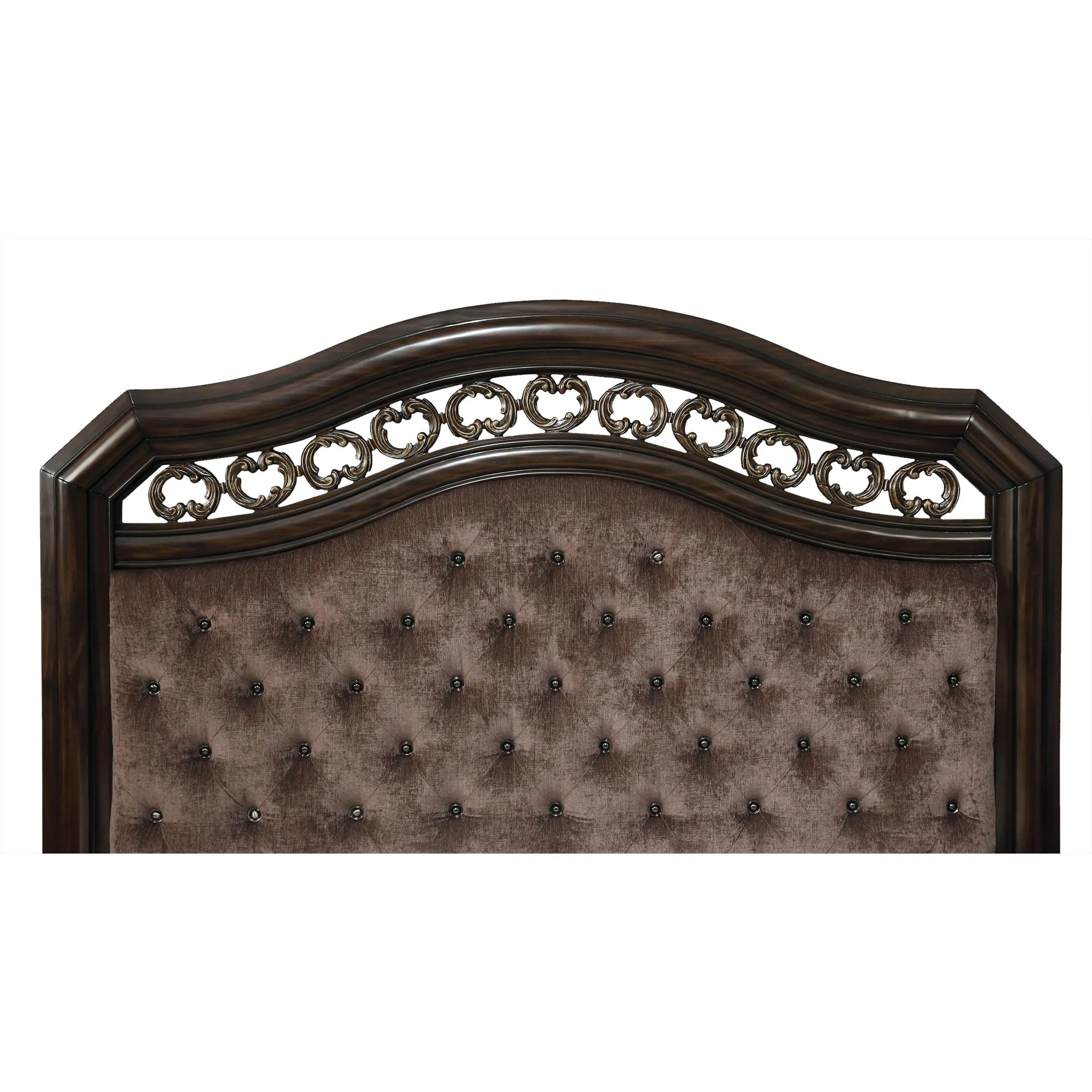 Furniture of America Calliope King Upholstered Panel Bed CM7752EK-BED
