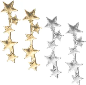 GALPADA Unique Star Ear Climber Earrings Minimalist Gold Silver Crawler Studs Women's Fashion Jewelry