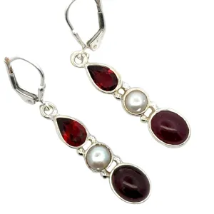 Garnet Combo Earrings