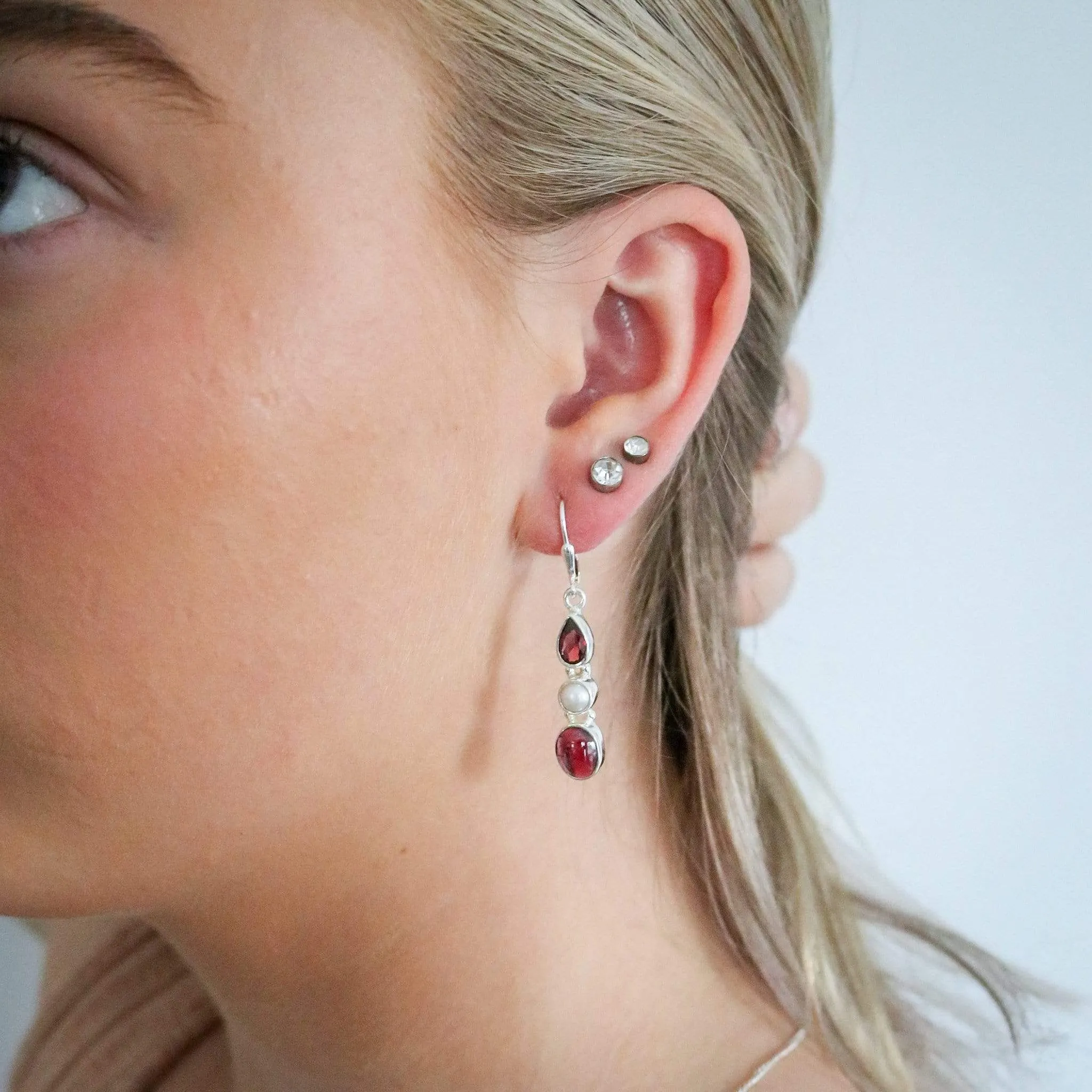 Garnet Combo Earrings