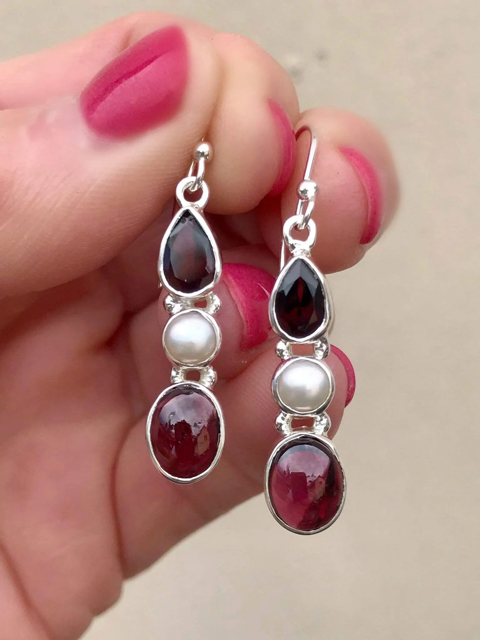 Garnet Combo Earrings