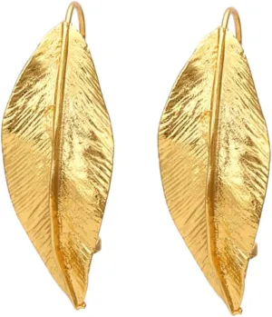 Gatuida 1Pair Vintage Earrings for Women Retro Leaf Ear Studs Fashionable Ear Accessories Elegant Statement Jewelry for Special Occasions and Everyday Wear
