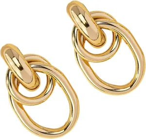 Gatuida Fashion Jewelry Women's Geometric Hoop Earrings Drop Earrings for Women Lightweight Minimalist