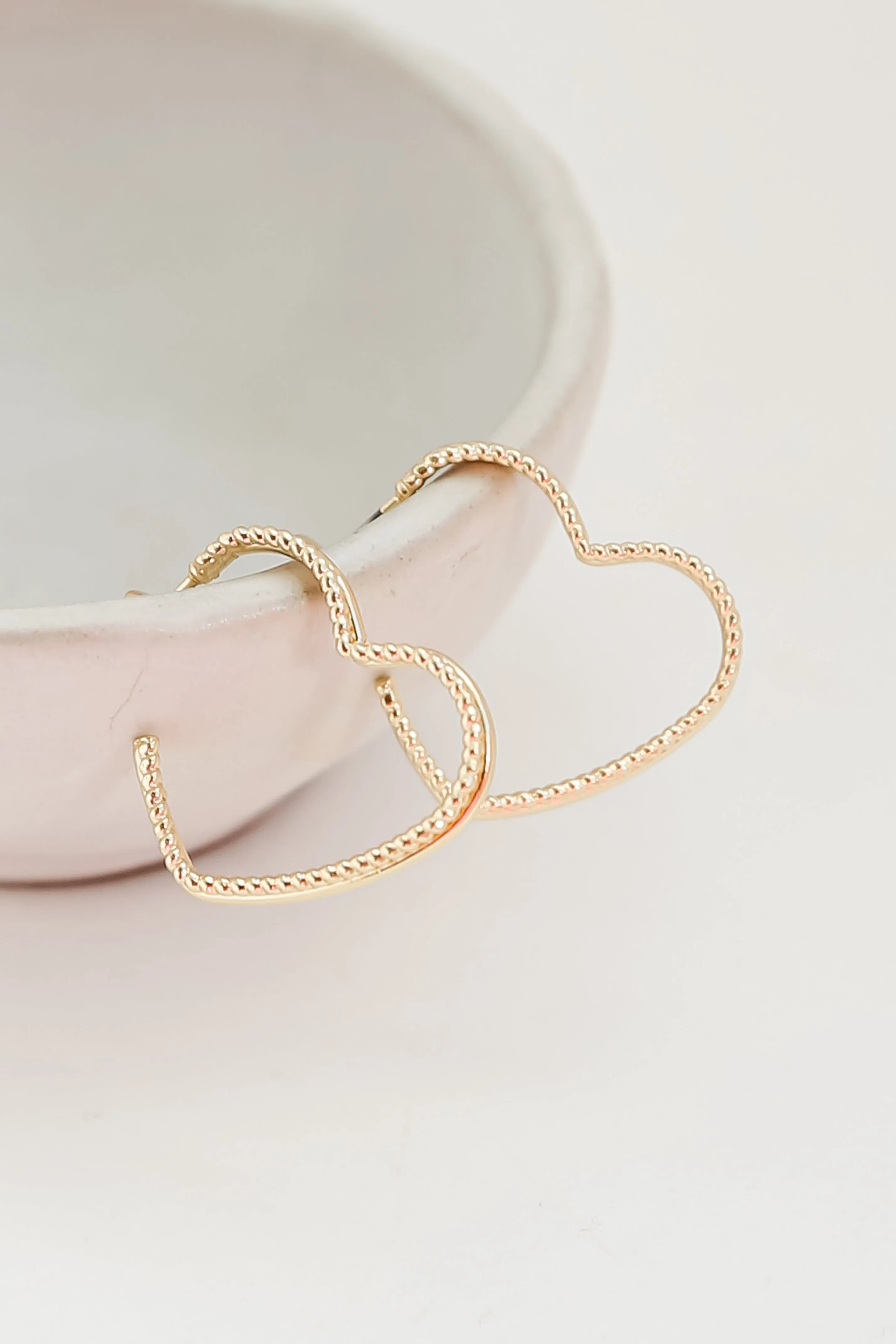 Gemma Gold Heart Hoop Earrings