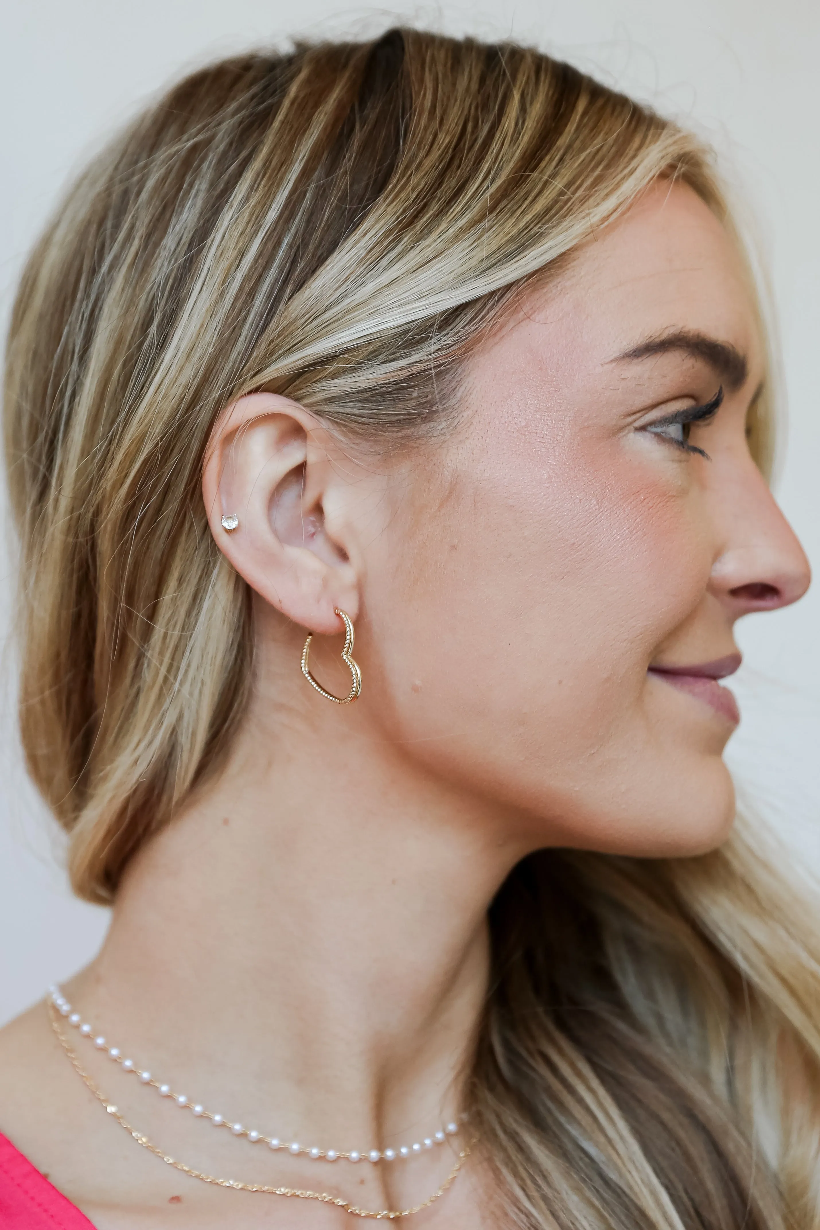 Gemma Gold Heart Hoop Earrings