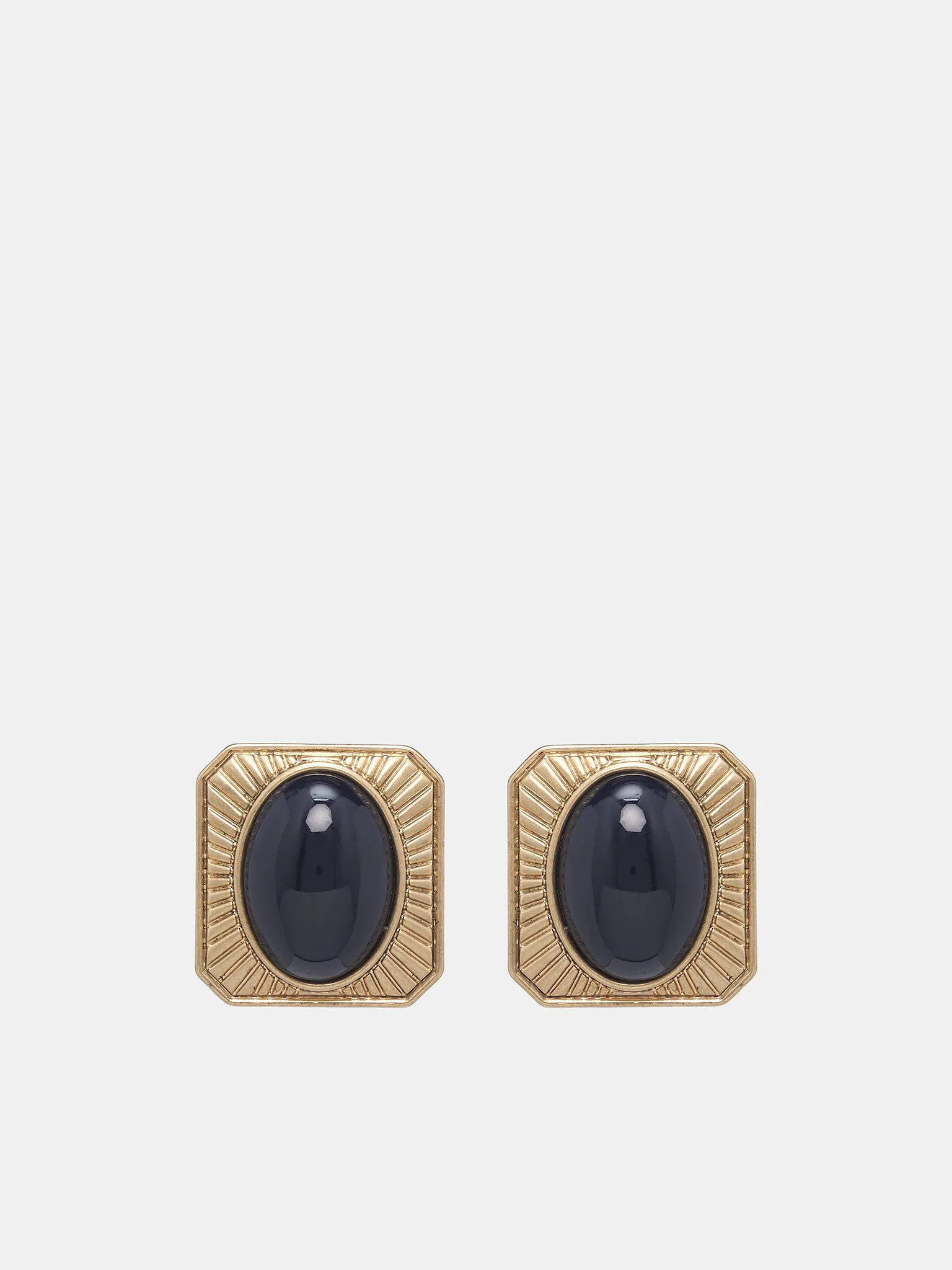 Gemstone Stud Earrings (JW0001OT01-GOLD)
