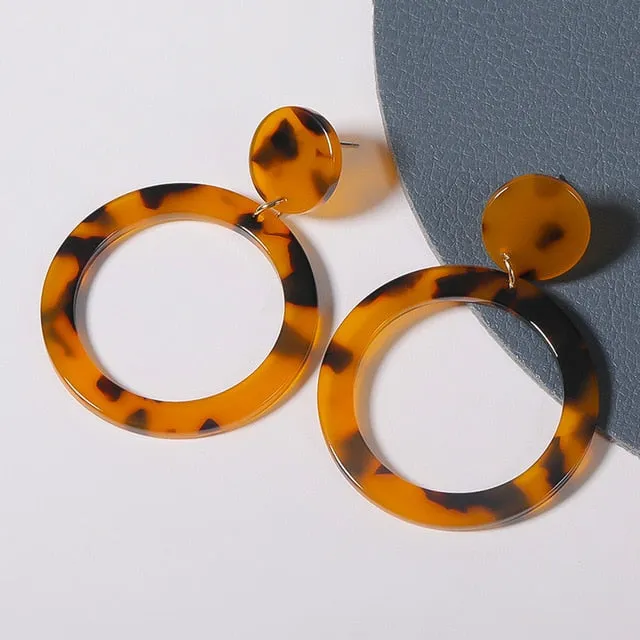 Geometric Acrylic Drop Earrings
