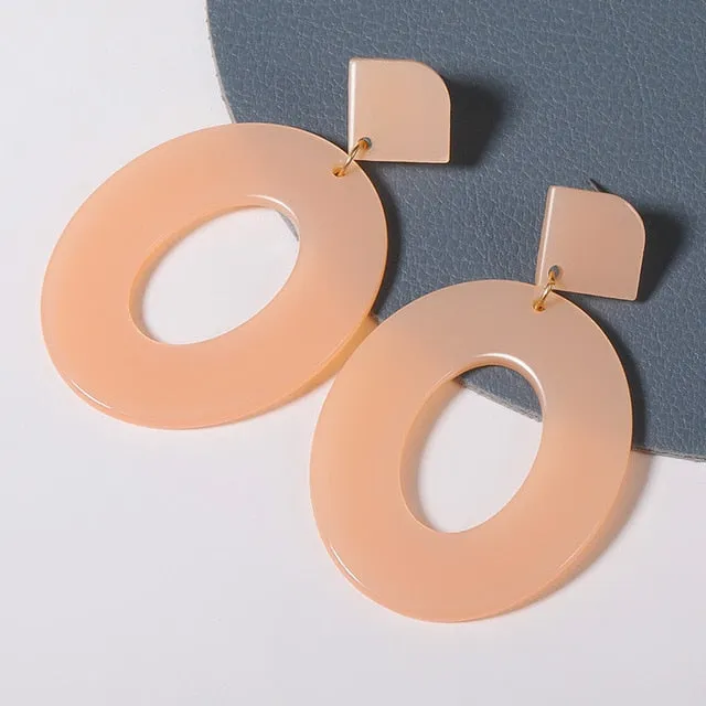 Geometric Acrylic Drop Earrings