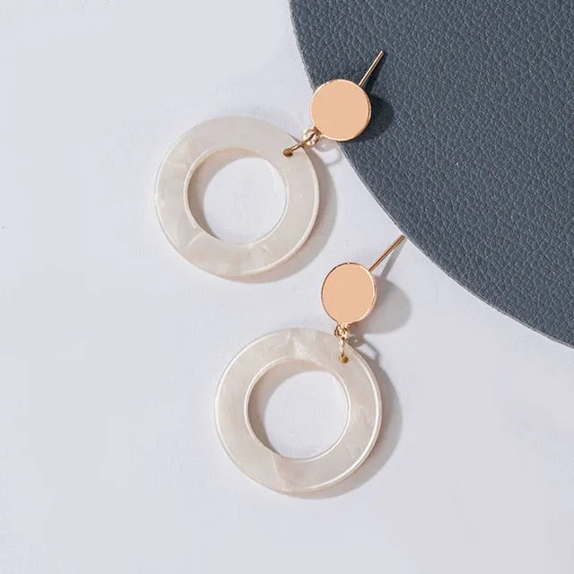 Geometric Acrylic Drop Earrings
