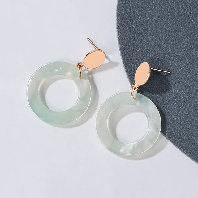 Geometric Acrylic Drop Earrings