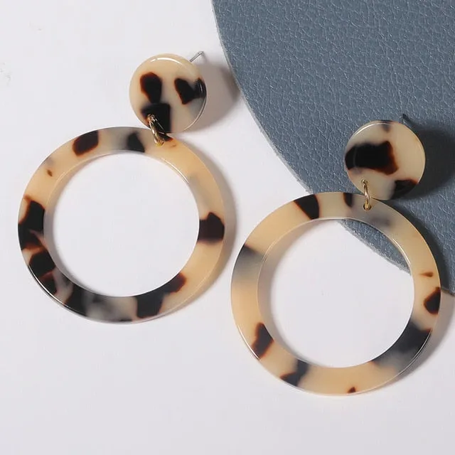 Geometric Acrylic Drop Earrings