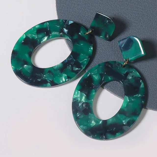 Geometric Acrylic Drop Earrings