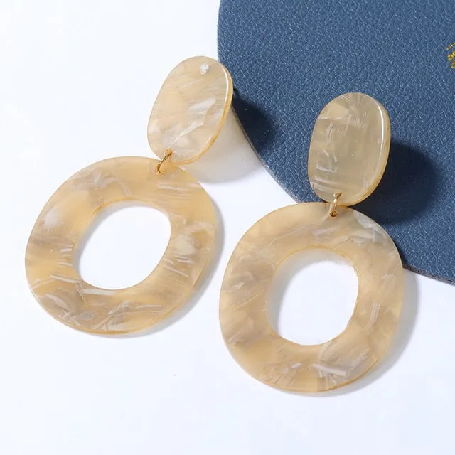 Geometric Acrylic Drop Earrings