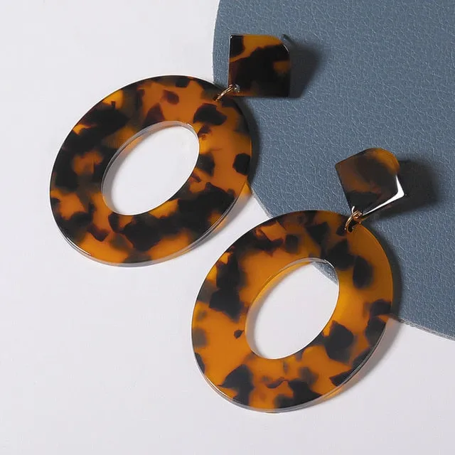 Geometric Acrylic Drop Earrings