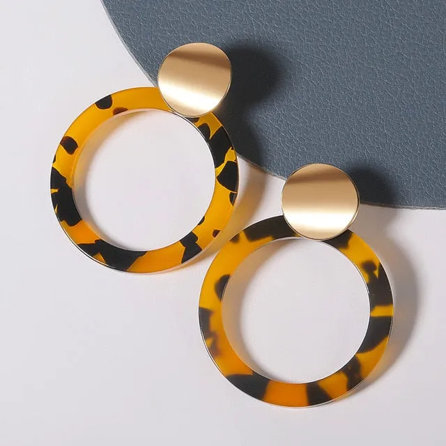 Geometric Acrylic Drop Earrings