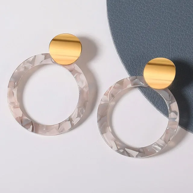 Geometric Acrylic Drop Earrings