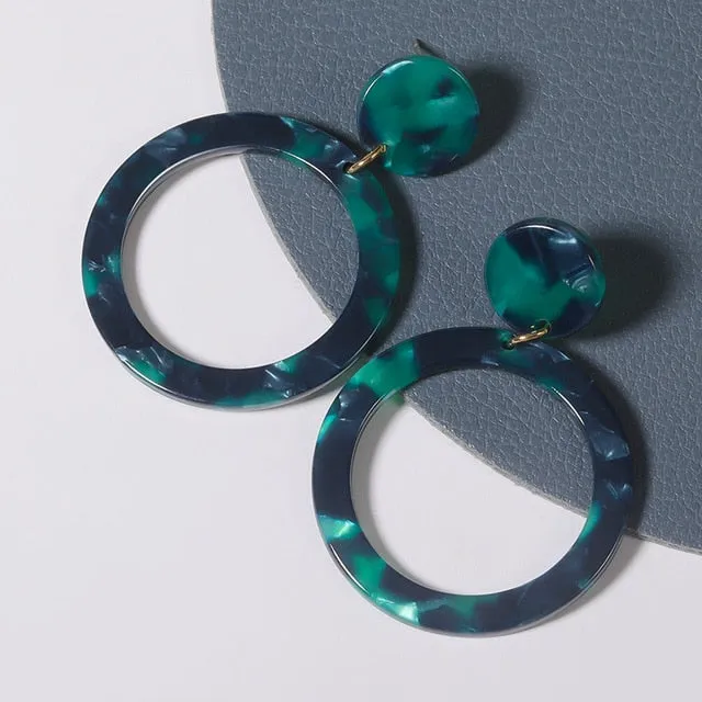 Geometric Acrylic Drop Earrings