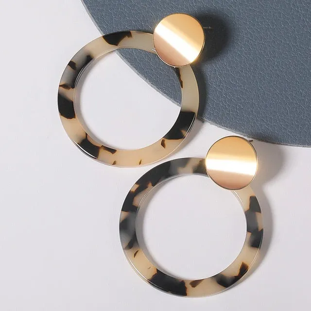 Geometric Acrylic Drop Earrings