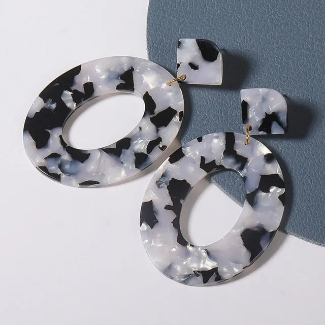 Geometric Acrylic Drop Earrings