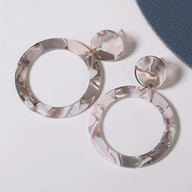Geometric Acrylic Drop Earrings