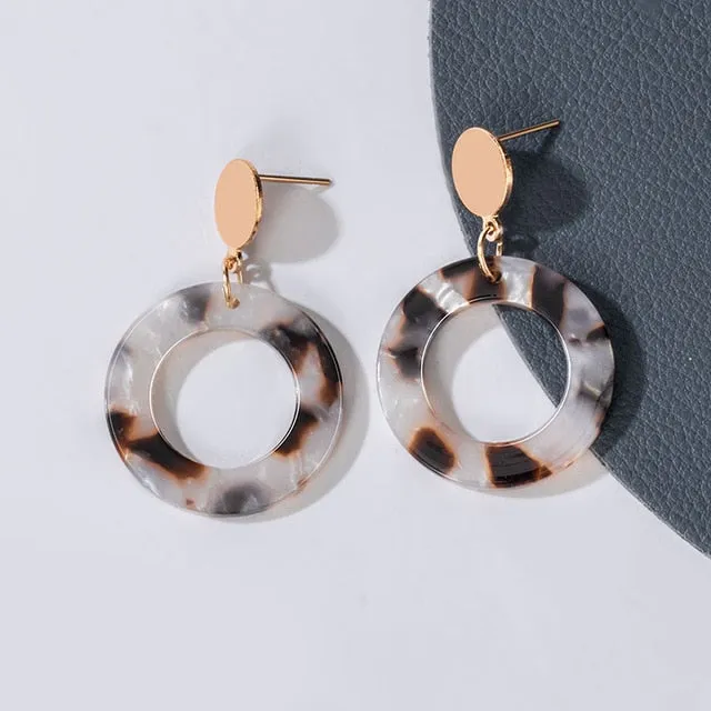 Geometric Acrylic Drop Earrings