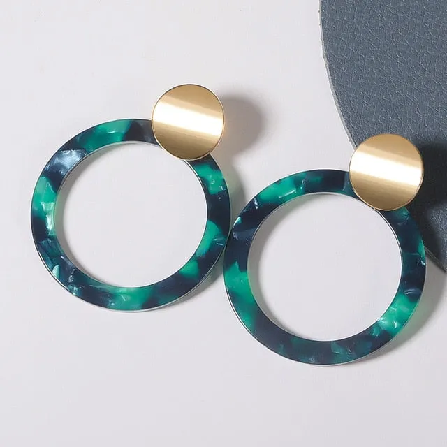 Geometric Acrylic Drop Earrings