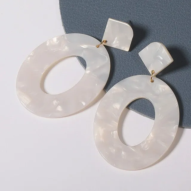 Geometric Acrylic Drop Earrings