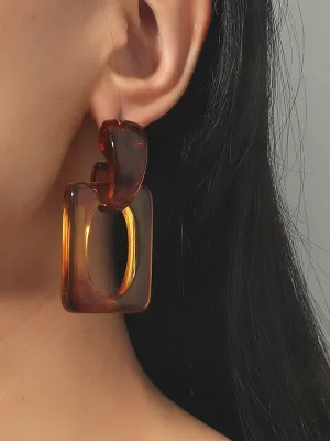 Geometric Hollow Transparent Earrings Accessories Drop Earrings