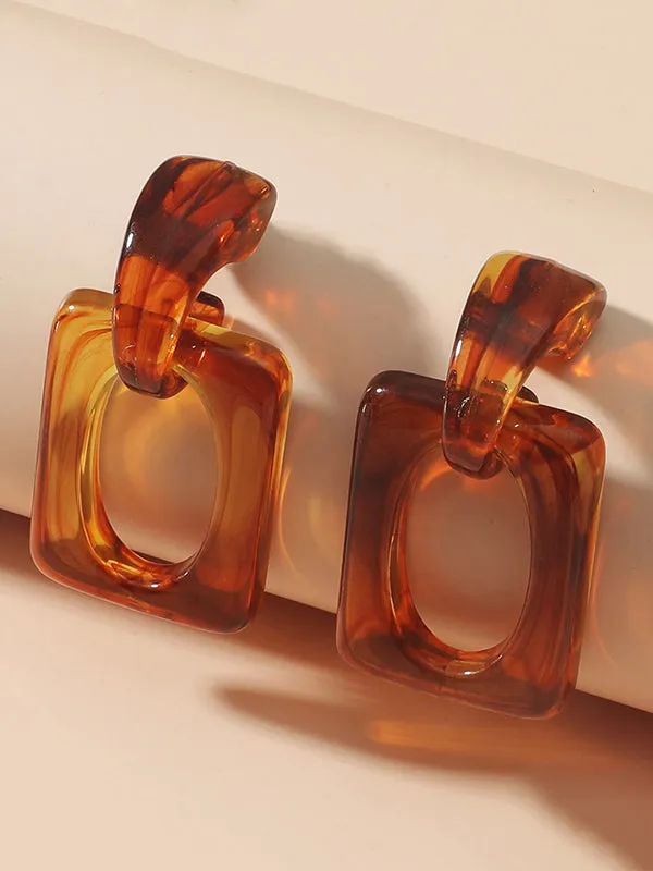 Geometric Hollow Transparent Earrings Accessories Drop Earrings