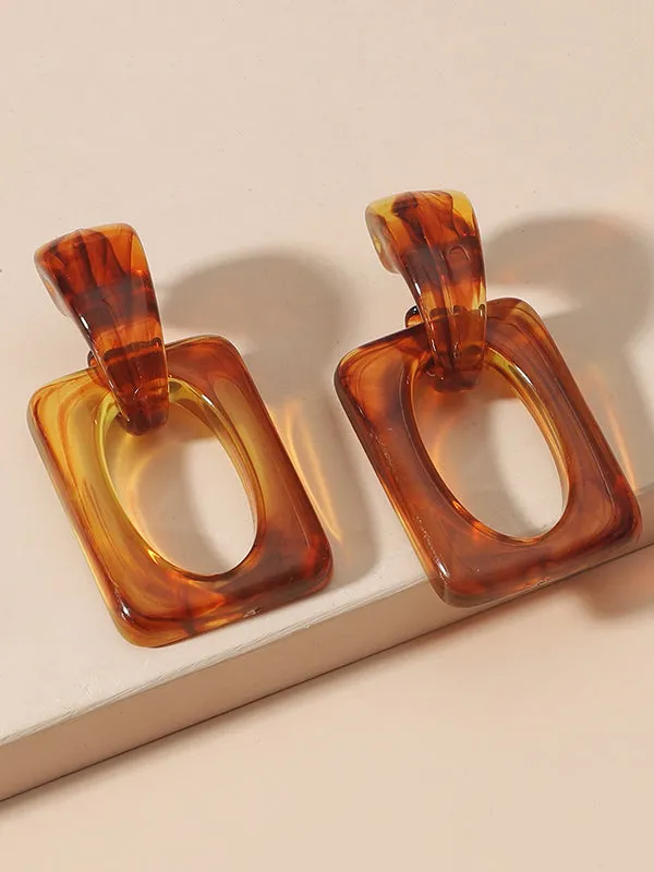 Geometric Hollow Transparent Earrings Accessories Drop Earrings