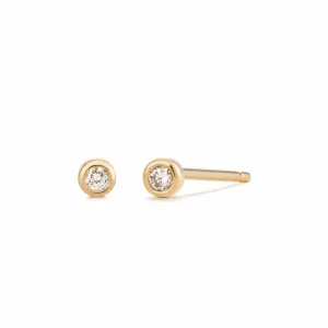 Geri Bezel Diamond Studs