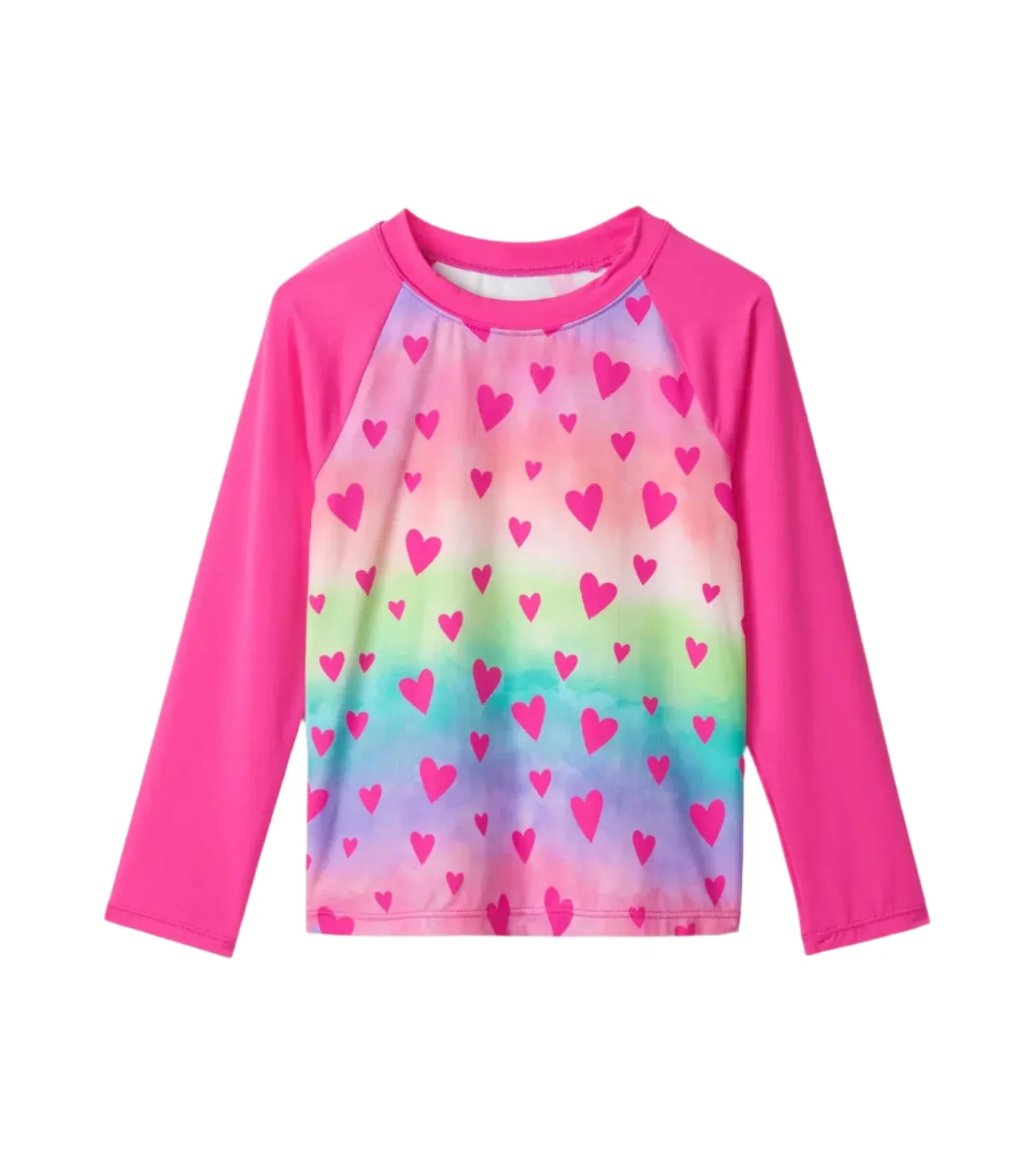 Girls Kaleidoscope Hearts Long Sleeve Rashguard