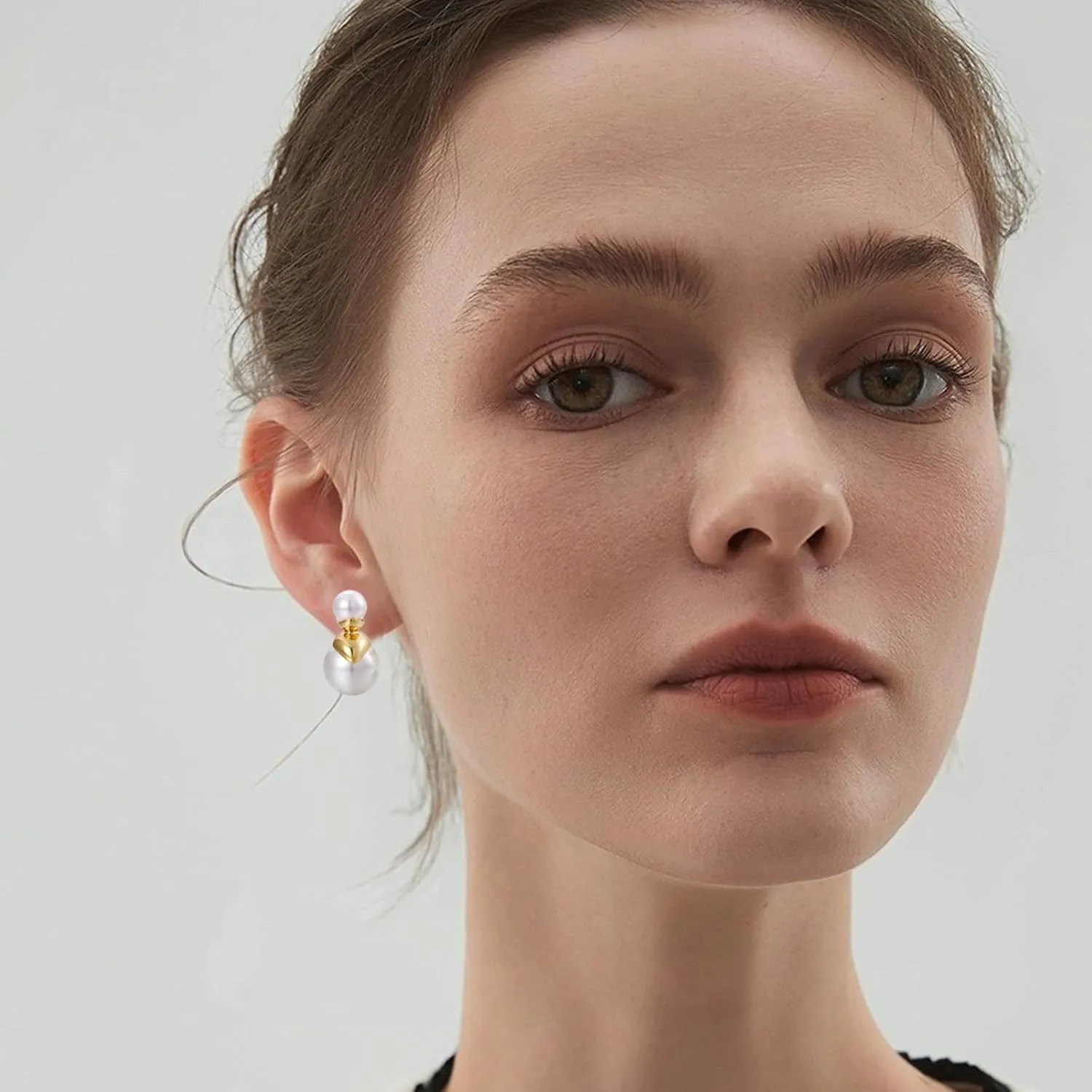 Gold Ball Clip on Earrings for Women Pearl Clip Earrings Non Pierced Earrings Hypoallergenic Jewelry