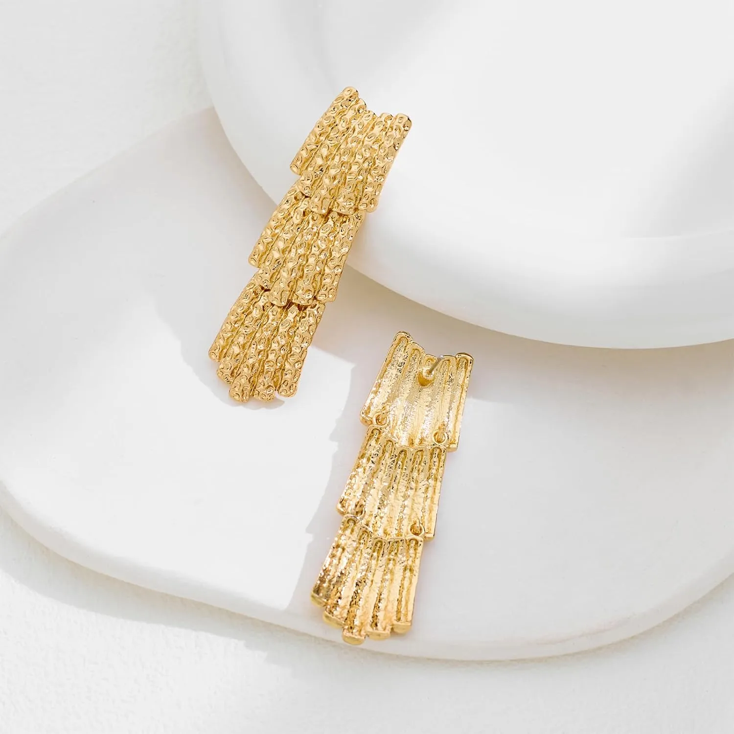 Gold Drop Dangle Earrings Long Dangle Earrings for Women Geometric Earrings…