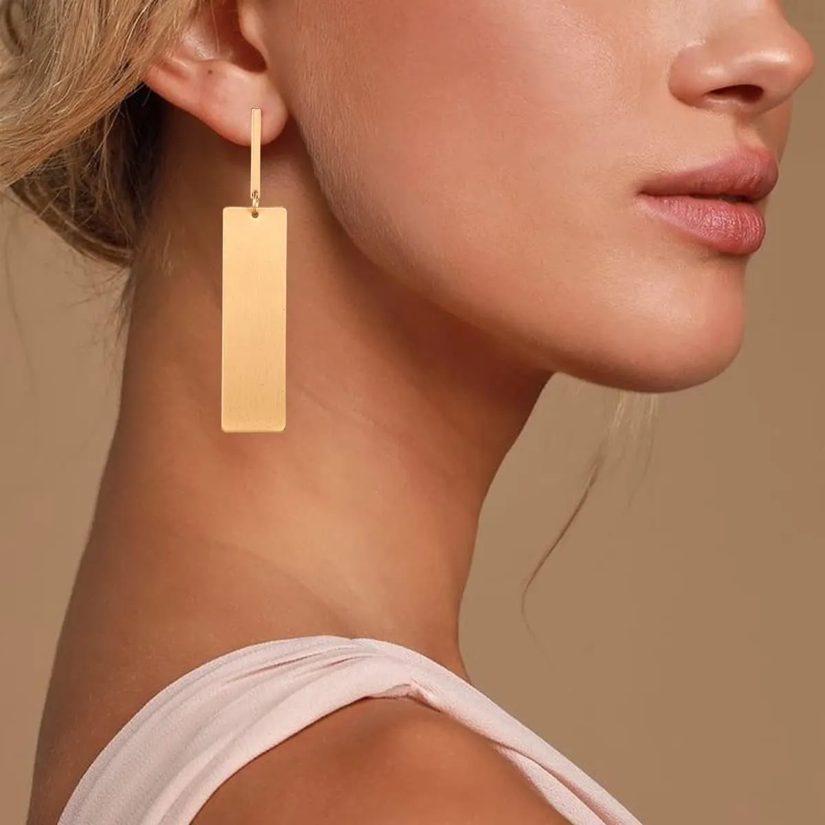 Gold Drop Dangle Earrings Long Dangle Earrings for Women Geometric Earrings…